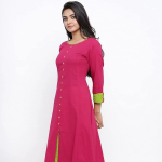 Women's Cotton Anarkali Slub Kurta