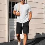 Men's Premium Polycotton Casual Ribbed Shorts